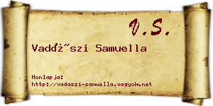Vadászi Samuella névjegykártya